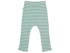 Turkis og råhvid stribet bukser fra Petit Piao PP313 turquoise dark off white bagfra